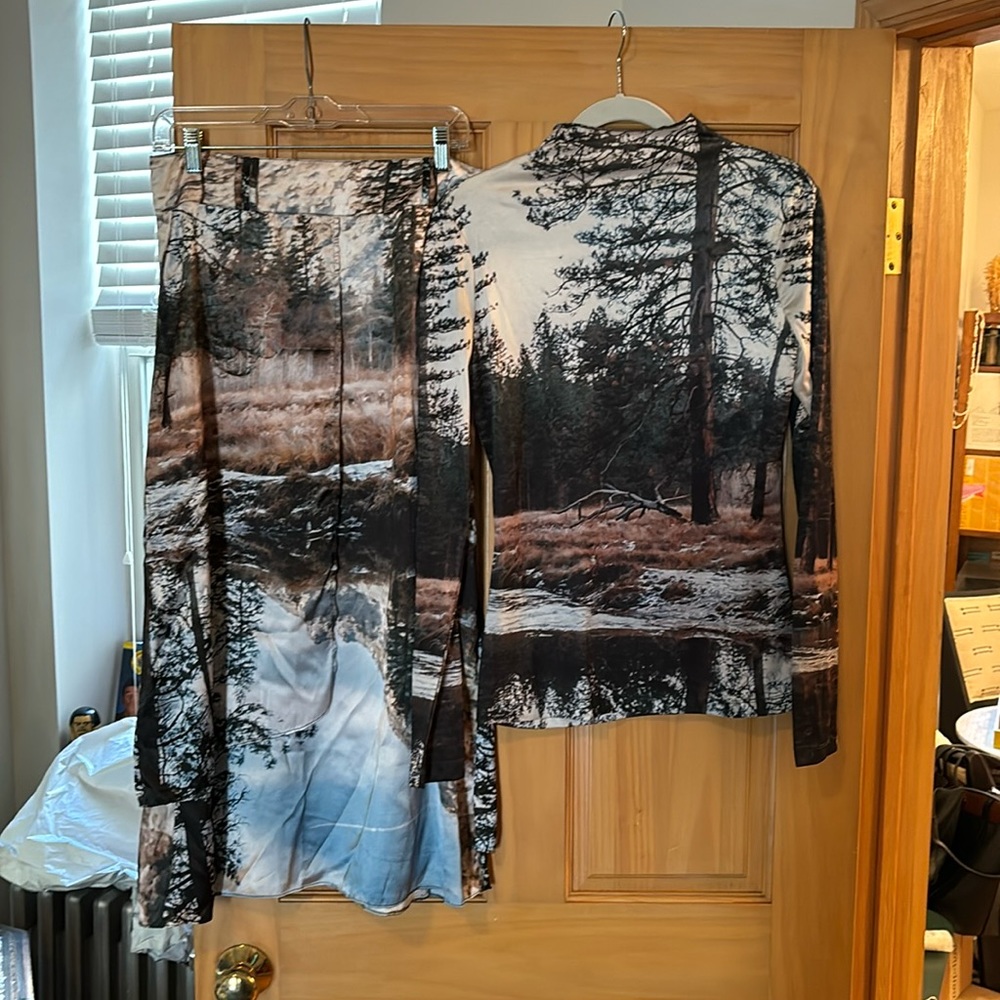 House of sunny two piece winter landscape set
